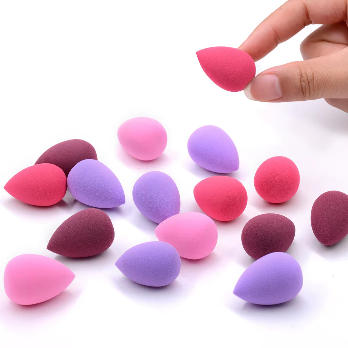 40Pcs Mini Makeup Sponge Beauty Eggs with Cosmetic Bag Face Make up Tools Set in Organizer Bulk Wholesale Micro Beauty Tools Kit