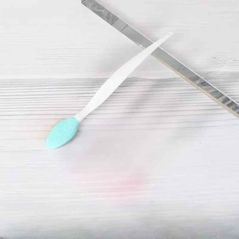 Skin Care Lip Exfoliating Facial Cleansing Face Scrub Nose Clean Brush Blackhead Remove Silicone Double-Sided Skin Care Tool