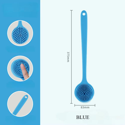 Silicone Soft Back Scrubber Brush Bath Shower Body Scrubbing Brush with Handle Exfoliating Scrub Body Care Massager Bath Supplie
