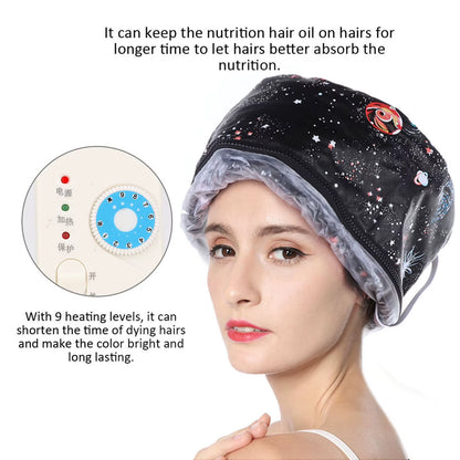 9 Levels Electric Heating Hair Care Hat Thermal Mask Baking Oil Cap Hair Dryer Hot Oil Treatment Hair Care SPA Beauty EU 220V
