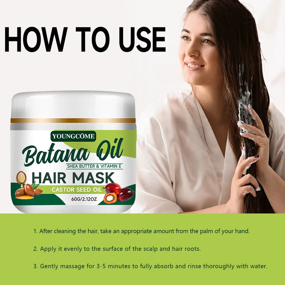 Batana Rosemary Hair Care Hair Mask Nourish Moisturize Improve Hair Quality Reduct Hair Loss Prevent Repair Revitalize Hair Care