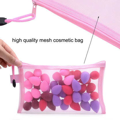 40Pcs Mini Makeup Sponge Beauty Eggs with Cosmetic Bag Face Make up Tools Set in Organizer Bulk Wholesale Micro Beauty Tools Kit