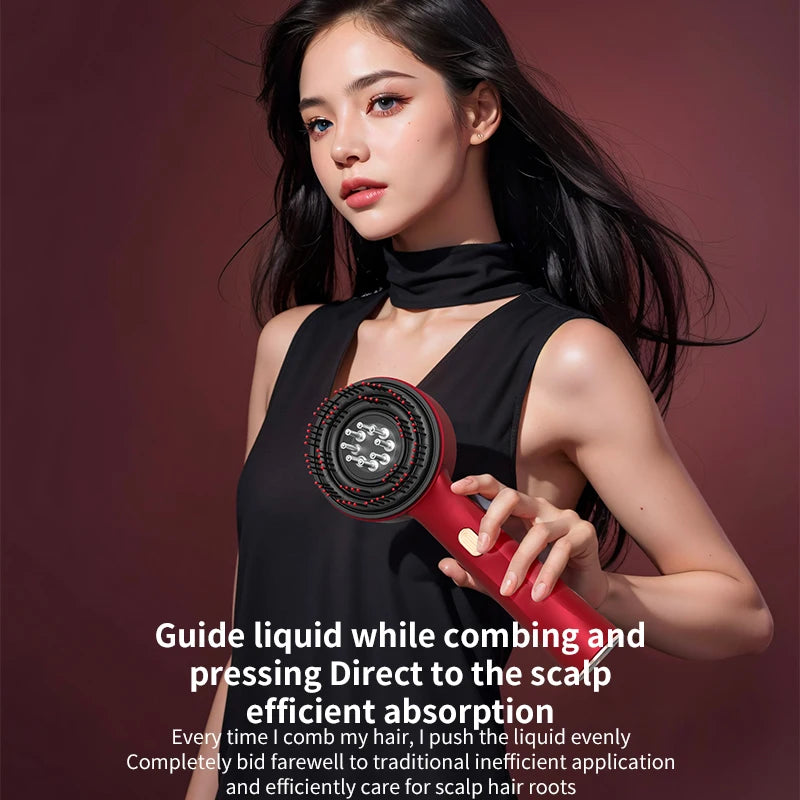 Hair Care Comb, Scalp Kneading Massager, Liquid Guide Comb, Red Light Hair Care Comb, Electric Massage Comb