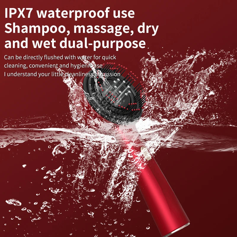 Hair Care Comb, Scalp Kneading Massager, Liquid Guide Comb, Red Light Hair Care Comb, Electric Massage Comb