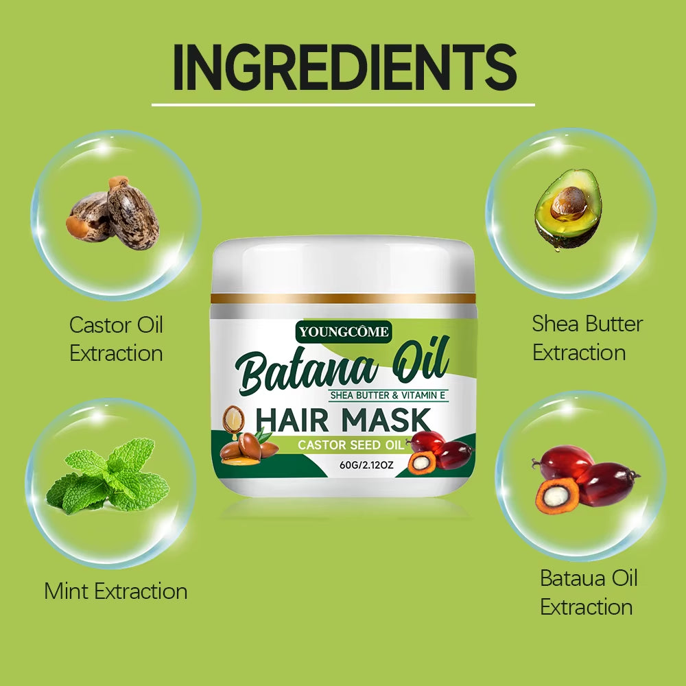 Batana Rosemary Hair Care Hair Mask Nourish Moisturize Improve Hair Quality Reduct Hair Loss Prevent Repair Revitalize Hair Care