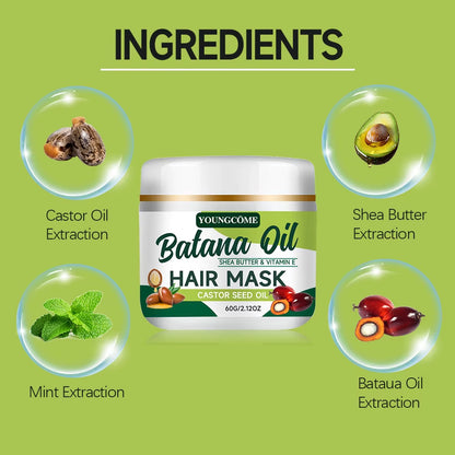 Batana Rosemary Hair Care Hair Mask Nourish Moisturize Improve Hair Quality Reduct Hair Loss Prevent Repair Revitalize Hair Care